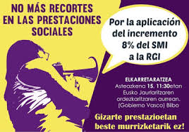 Prestaciones Sociales: Gobierno vasco insiste en subir la RGI en base al IPC