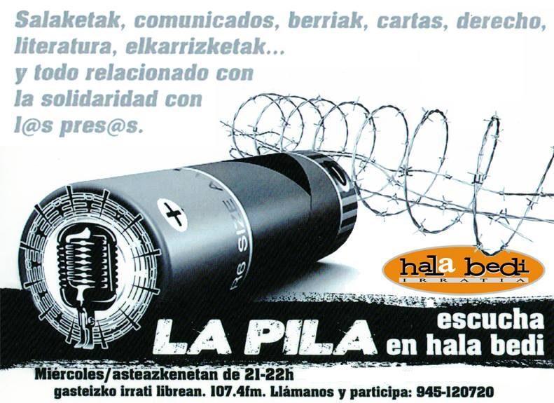 LA PILA: Información y Noticias de la situación de las personas privadas de libertad