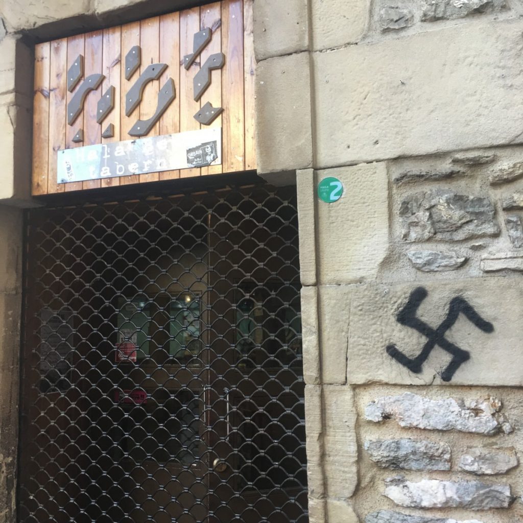 Vuelven a realizar amenazas nazis en Gasteiz