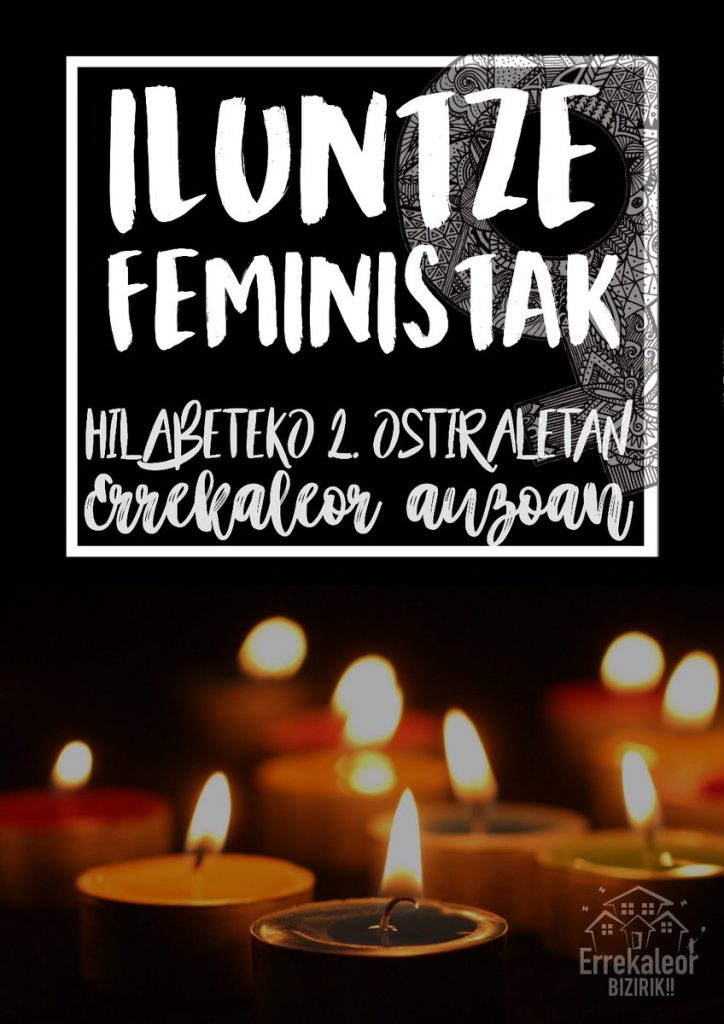 Iluntze feministak egingo dituzte urtarriletik aurrera Errekaleorren