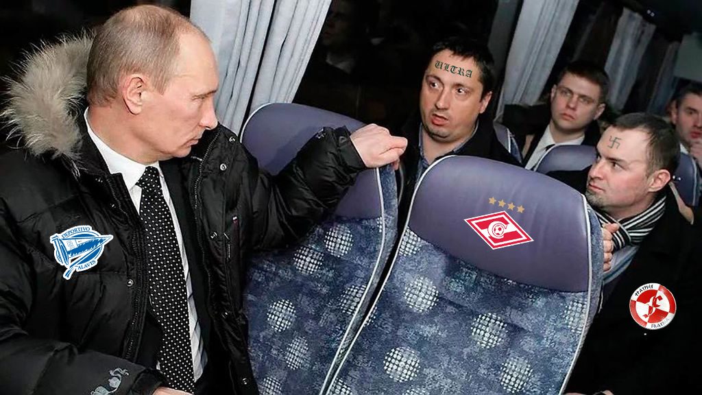 Putin aterriza en Gasteiz para mandar a casa a los nazis rusos del Spartak de Moscú