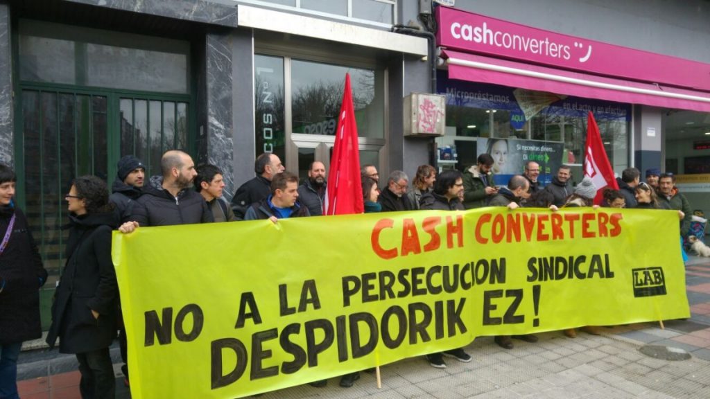 Persecución sindical en Cash Converters