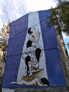 Itziar Plaza euskal preso politikoaren marrazki batean oinarrituz egin dute Errekaleorreko emakumeek mural berria