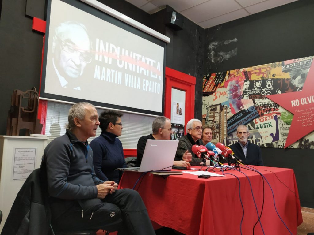 Colectivos memorialistas anuncian el inicio de la campaña ‘Juicio a Martín Villa’
