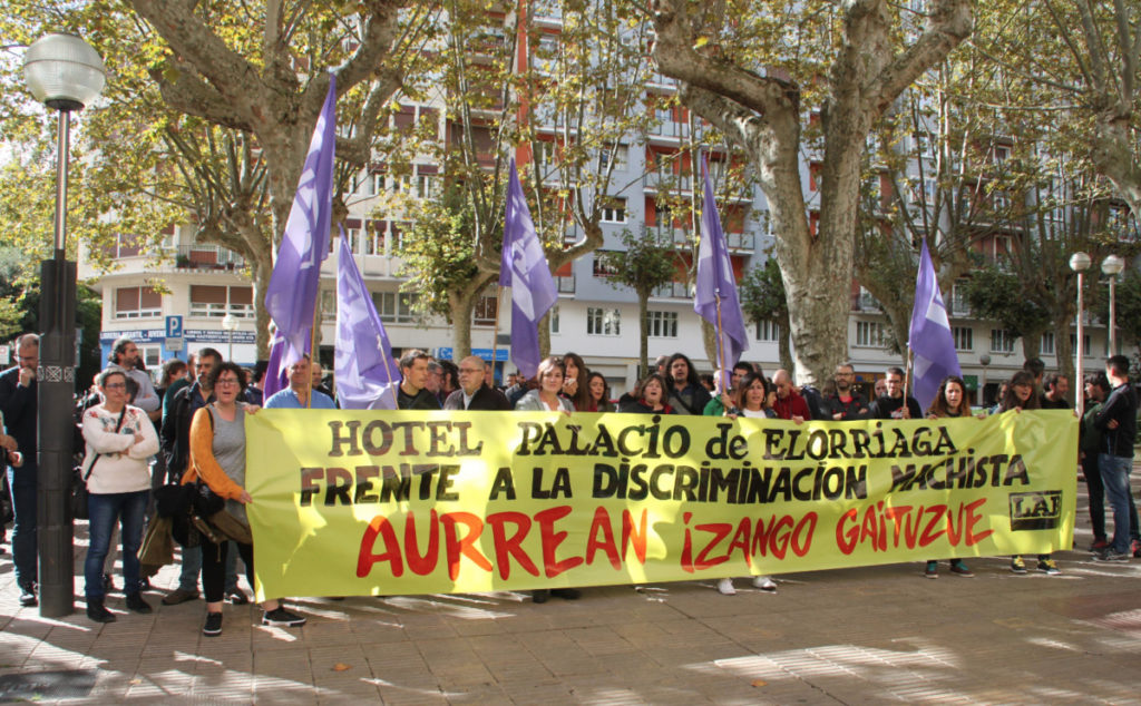 LAB denuncia la discriminación sexista a una trabajadora del Hotel Palacio de Elorriaga