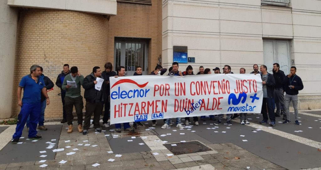 Las trabajadoras de Elecnor Telecomunicaciones vuelven a la huelga
