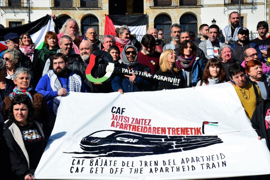 CAF enpresa beasaindarrak Jerusalemen eraiki behar duen trenaren aurka manifestatuko dira Gasteizen