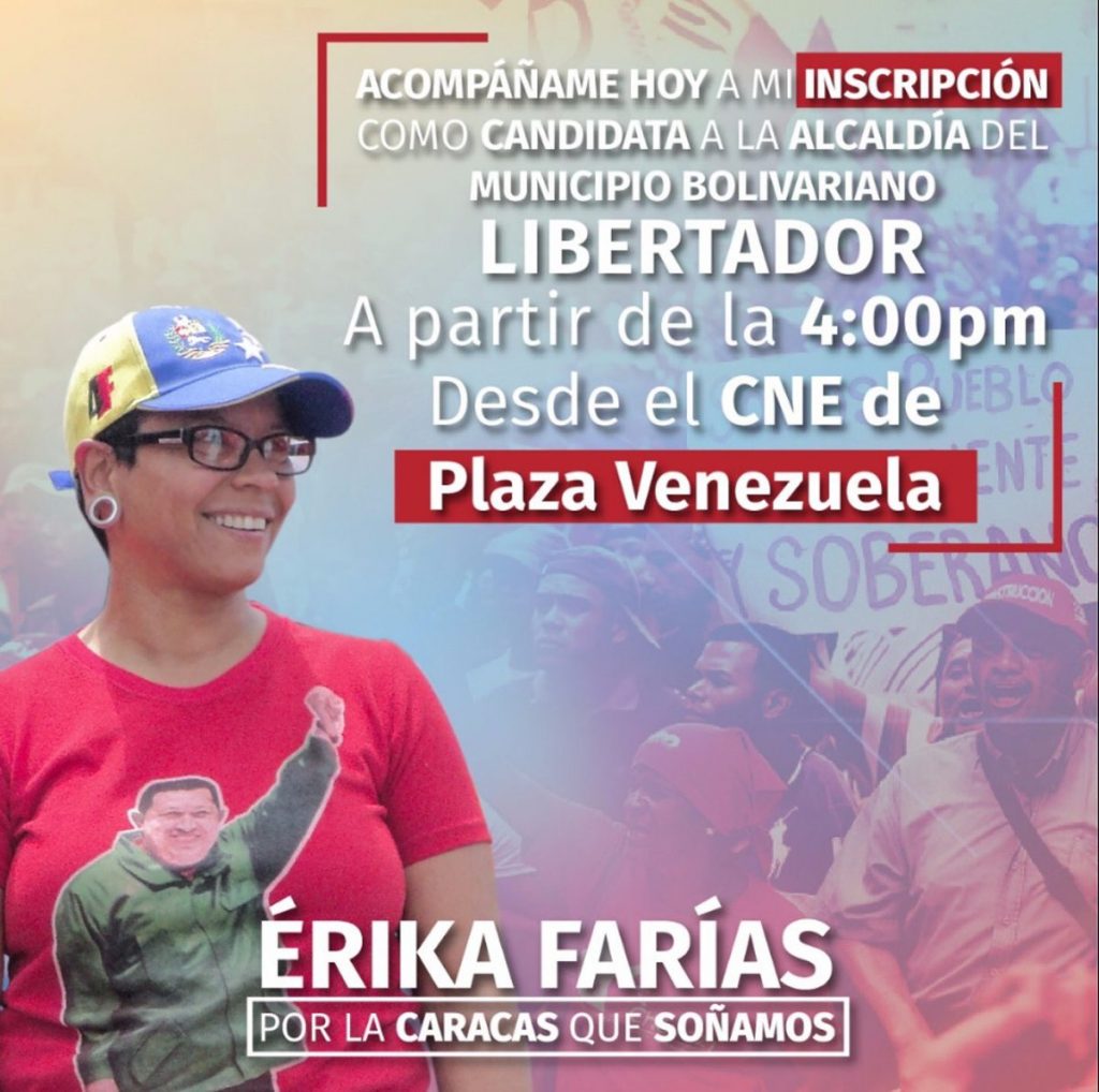 Elkarrizketa. Venezuelako Hauteskundeei buruz Erika Farías Peña Caracaseko alkatearekin. (Gazteleraz)