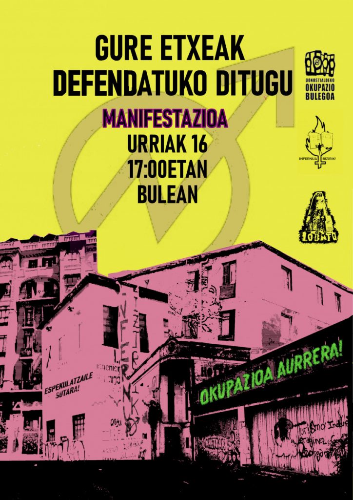 Entrevistas | Manifestación «Gure etxeak defendatuko ditugu» para este sábado en Donosti