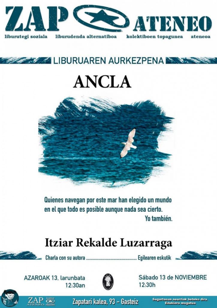 Entrevista | «Ancla» el primer libro de Itziar Rekalde