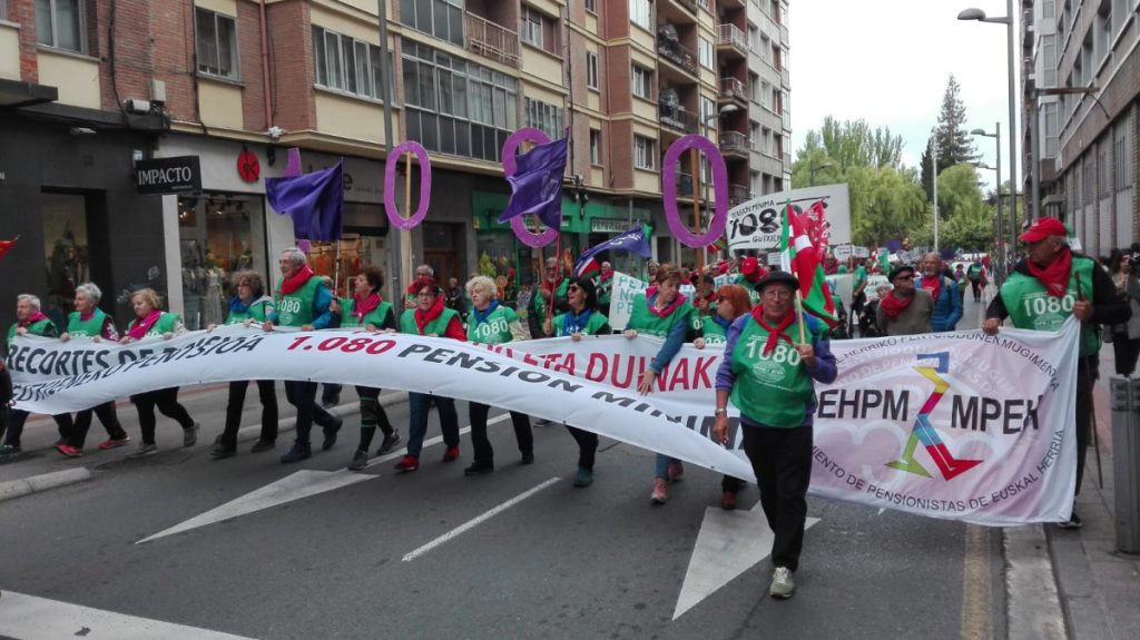 Euskal Herriko Pentsiodunek manifestazioak egingo dituzte uztailean hauteskunde orokorren atarian