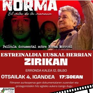 Mario (Askapenako brigadista): “Norma Morronik justizia, erreparazioa eta memoria eskatzen jarraitzen du.”