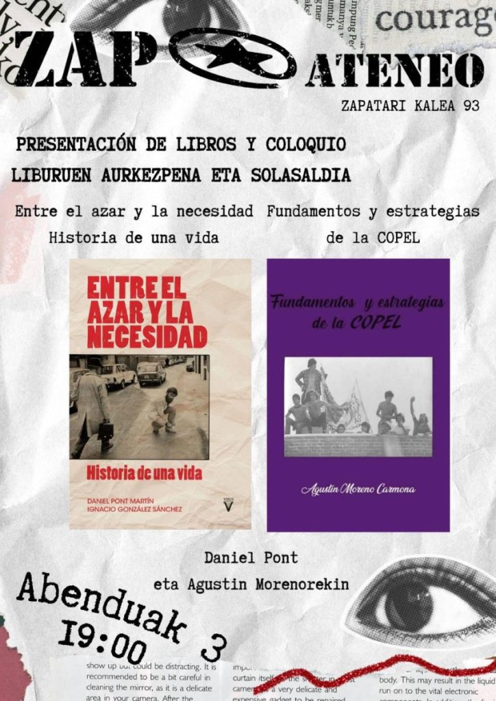 Presentación de libros y coloquio en el Zapateneo el martes 3 de diciembre