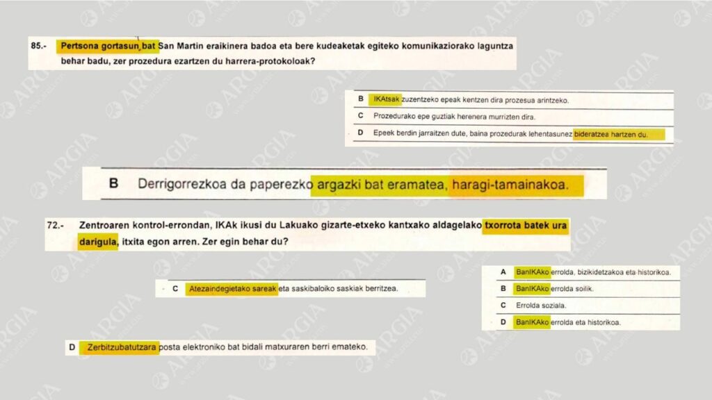 “Haragi-tamainako argazkia” edo “pertsona gortasun bat”: dozenaka akats Gasteizko Udaleko oposizioen euskarazko azterketetan