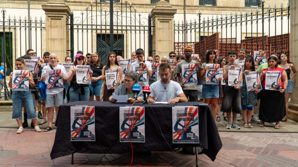 180 eragilek deitu dute eskubide zibil eta politikoak defendatzeko manifestazioa
