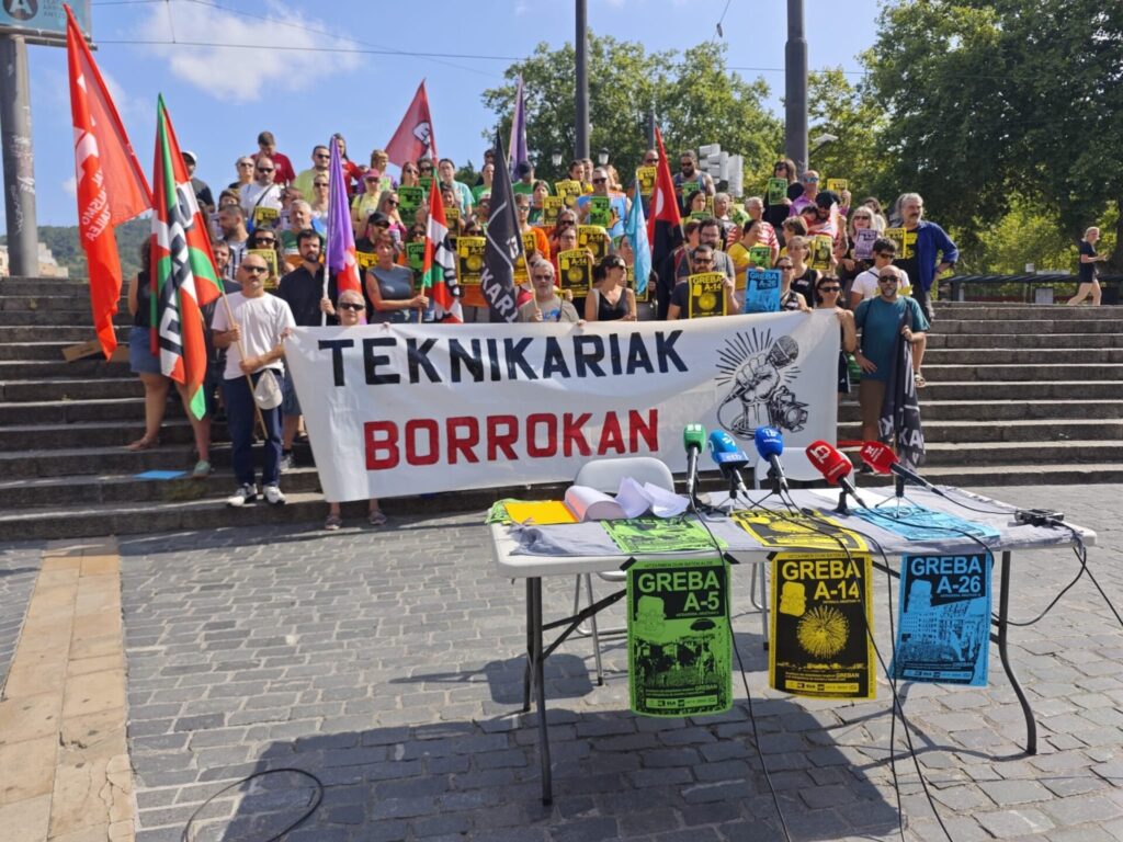 Greba egingo dute ikus entzuneko teknikariek abuztuaren 5ean